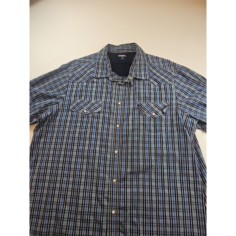 King Size Mens 2XL Big Pearl Snap Western Style Shirt Big & Tall